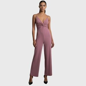 NWT- NSR Stevie Twist Front Plunge Neck Jumpsuit
